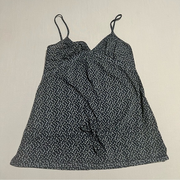 BCBGirls Cami Top Small Babydoll Floral Ditsy Drawstring Waist Camisole Babydoll - Picture 2 of 13